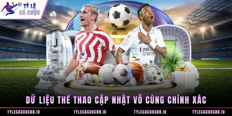 Dữ liệu thể thao cập nhật vô cùng chính xác